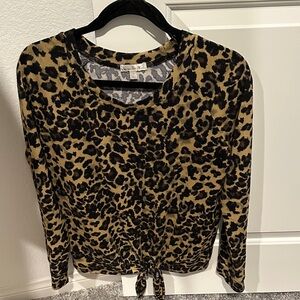 Nine Britton Animal Print Long Sleeve Top